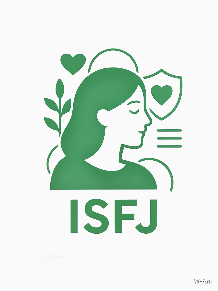 ISFJ Personality Abstract Art – MBTI Design (Center Print) by W-Rm