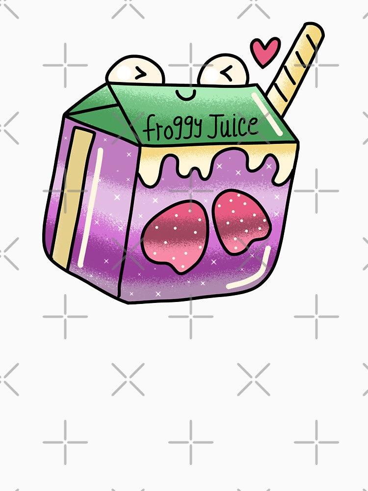 Cute Kawaii froggy strawberry juice aesthetic by Quacktails