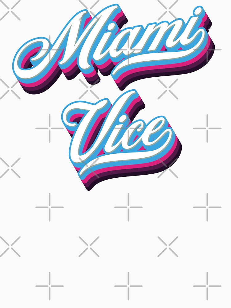 Miami Vice - 80s Retro Vintage Typography by Whimsical  Thinker