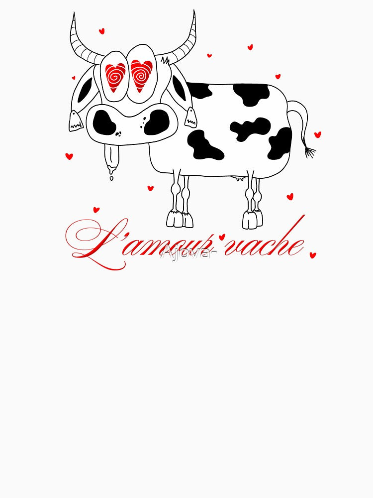 Cow Love - Cute Cow Illustration by Ajova-
