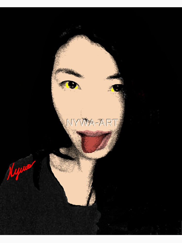 FUNNY GIRL - Pop art tongue by NYWA-ART