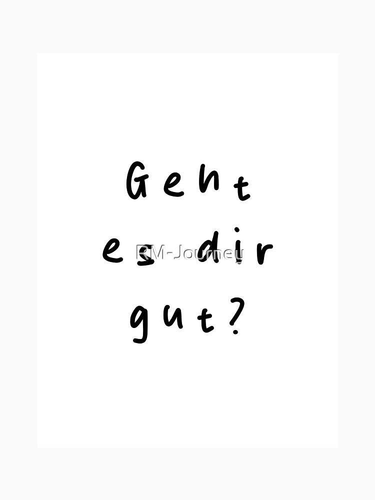 Geht es dir gut?  | Minimalist Style | Handwritten Font by RM-Journey