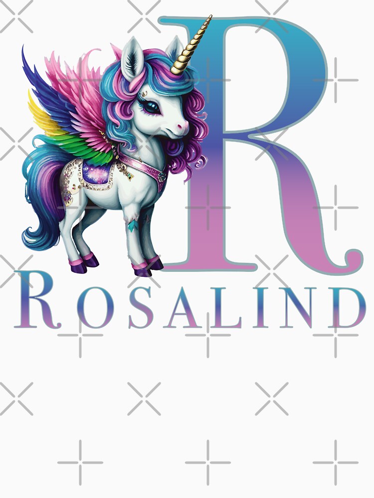 Rosalind name with a cute unicorn by Lubellebubble20