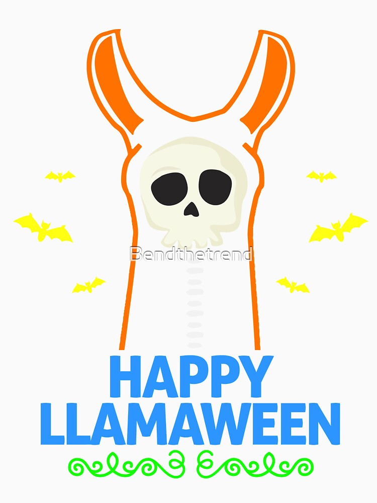 Happy Llmaween Funny Halloween Novelty T-Shirt Gift by Bendthetrend