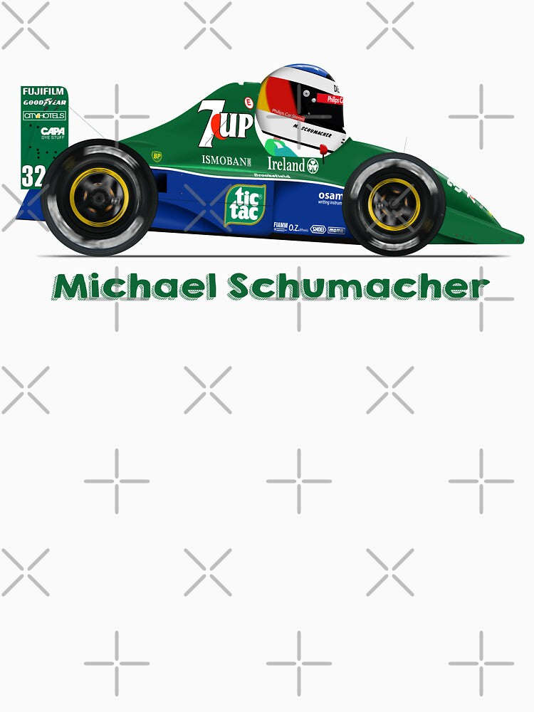 Michael Schumacher F1 cartoon - Jordan 191 by Car-Toons