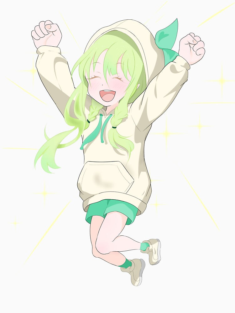 Kawaii Anime Girl in Oversized Hoodie by MintyTeez