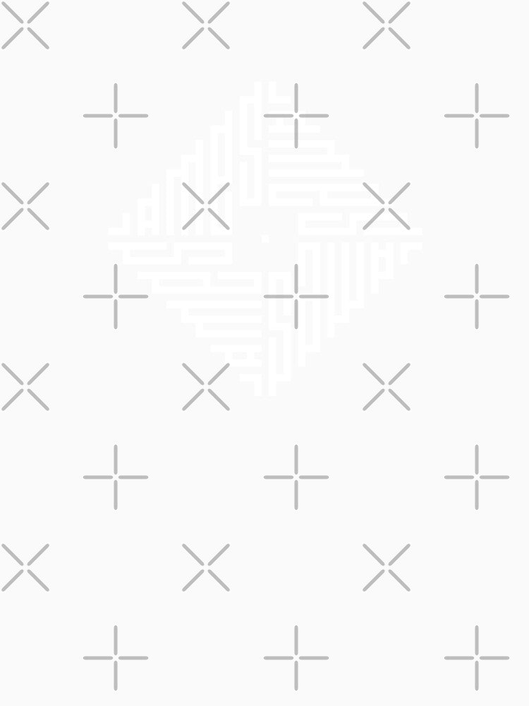 JAMES | White  | Modern Geometric Kufi Calligraphy | From Name to Art by FOR YOUR NAME