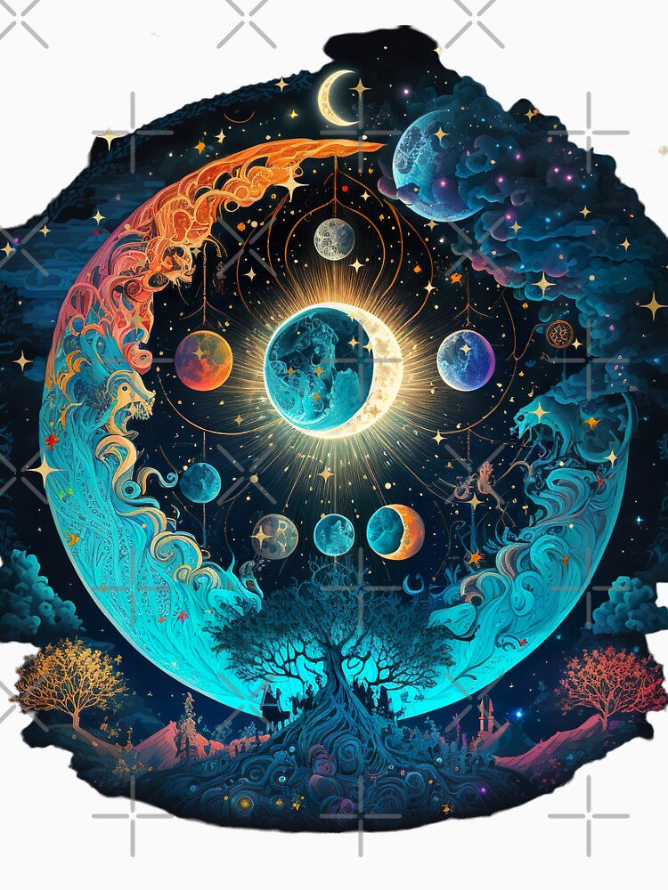 cluster of moons is a mesmerizing sight by LLdreams