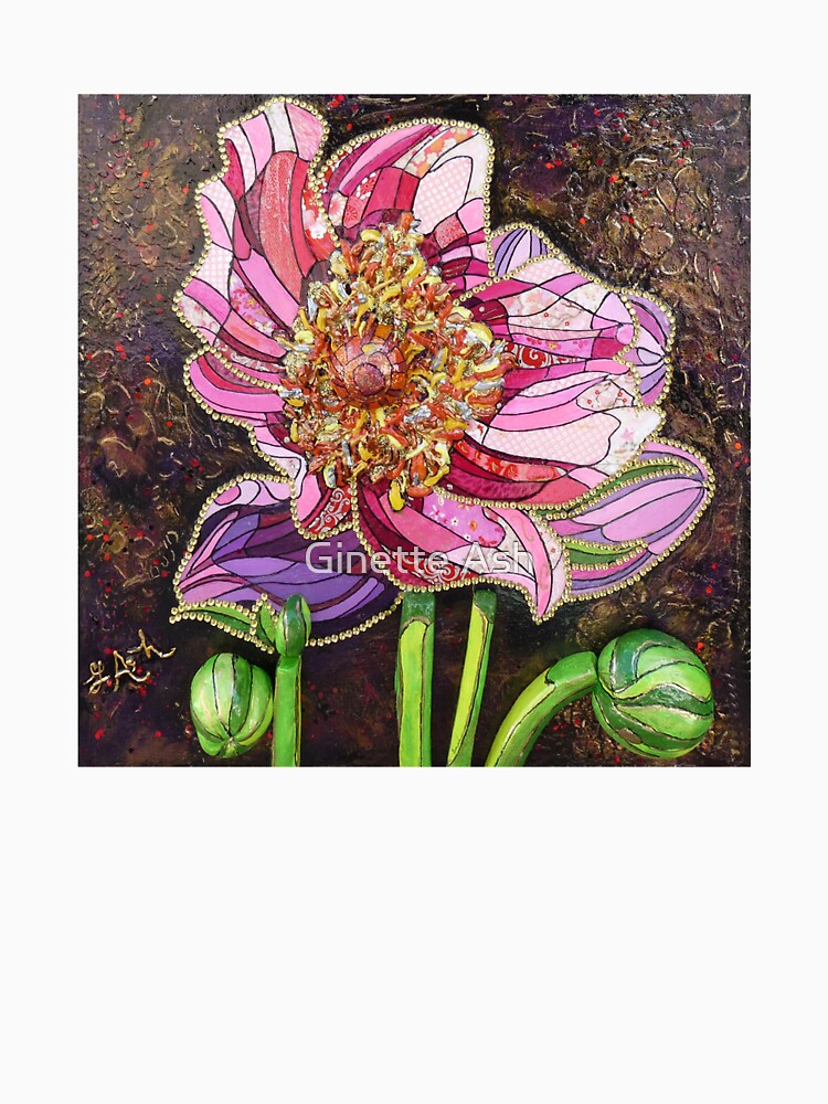 Colorful peony 3D effect by Ginette Ash