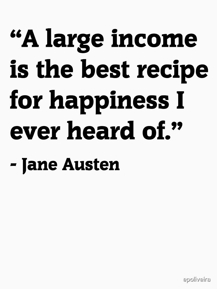 Jane Austen Funny money quote by cluelesspaula
