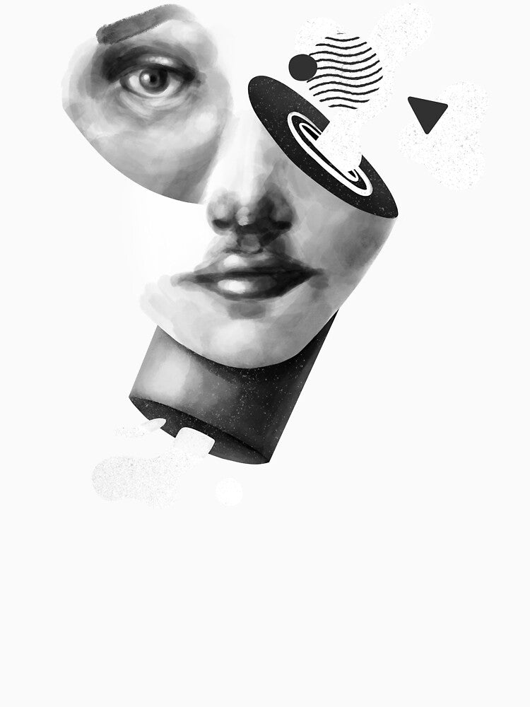 Sureal modernist face illustration by The Plotted Plant