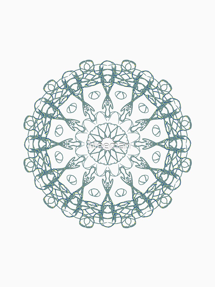 Gentle lace pattern, blue by Meeman