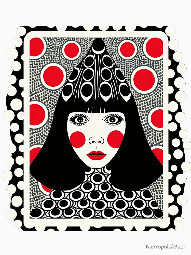 Circles, Cards, and Red Lips: A Chic and Stylish Illustration by DaiInMetropolis