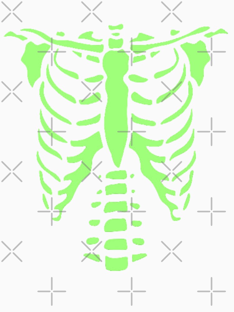 Halloween Skeleton Bones Rib Cage_Adult X Ray&Costume Sleeve Print Crew Neck Jumper,Halloween Skeleton by Sophistical