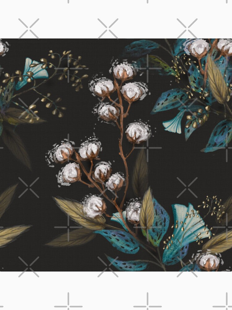 Moody Cotton Art Deco Turquoise by KimMarshall