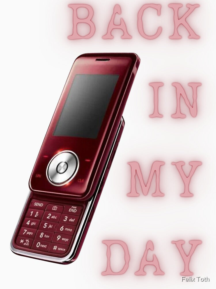 Back In My Day Chocolate Cell Phone Millennial Dad Shirt by Felix Toth