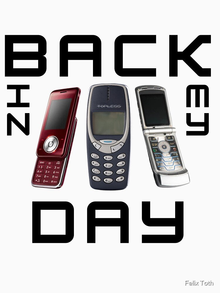 Back In My Day Trifecta 00s Millennial Vintage Cell Phones by Felix Toth