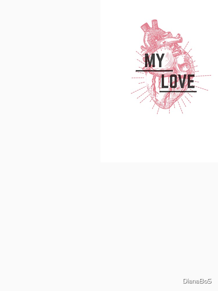 “My love” print, heart by DianaBoS