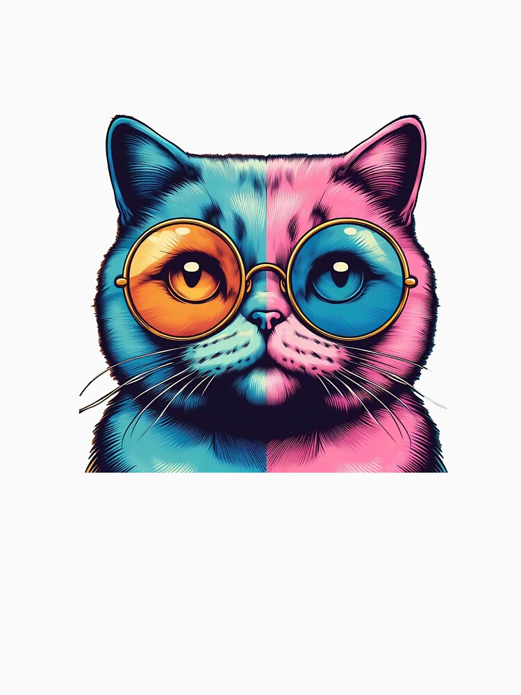 Pop-Art Cat: a colorful and fun illustration in the style of Andy Warhol. by MrGraffo