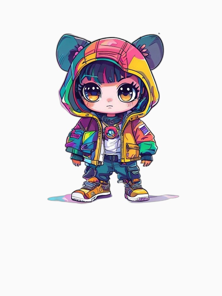 Cyberpunk Streetwear Cute Cartoon Design by Shadow-Stone