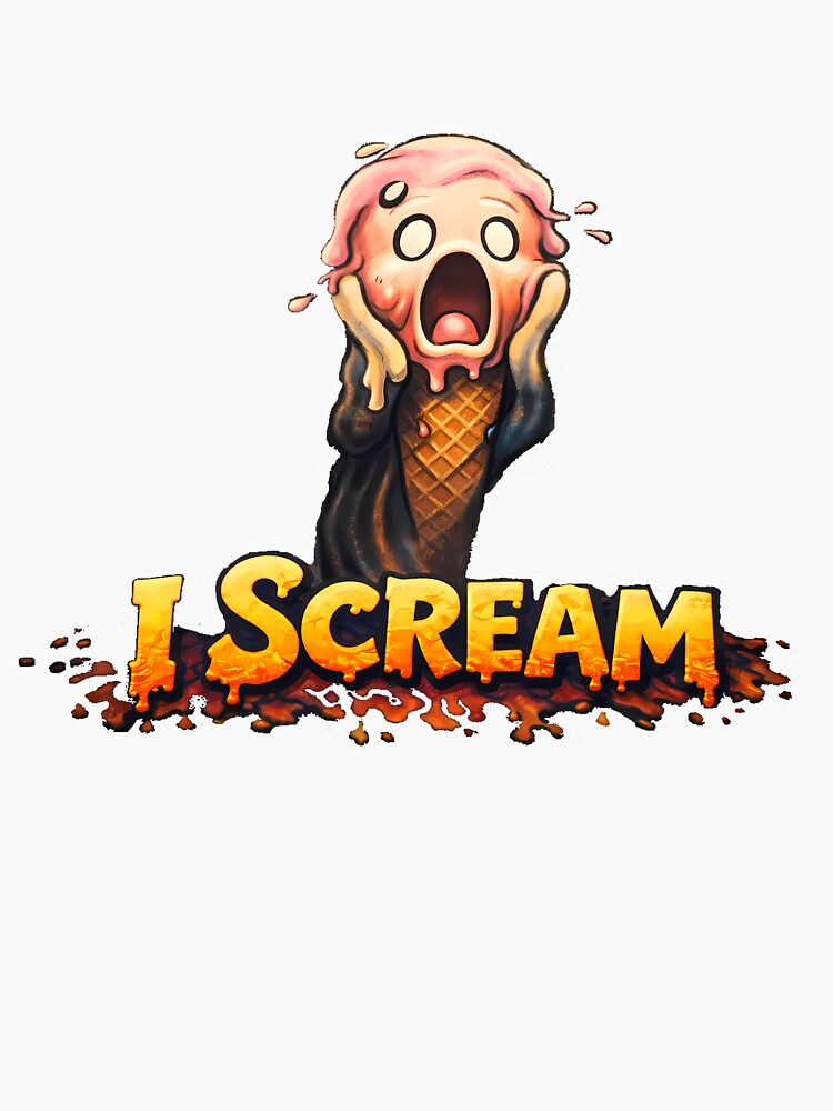 I Scream Ice Cream Horror Pun Design by AuraloomAtelier