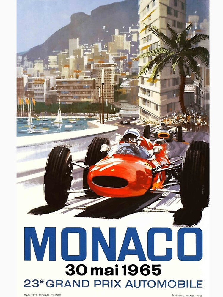 1965 Monaco Grand Prix Racing Poster by angelinawiliam