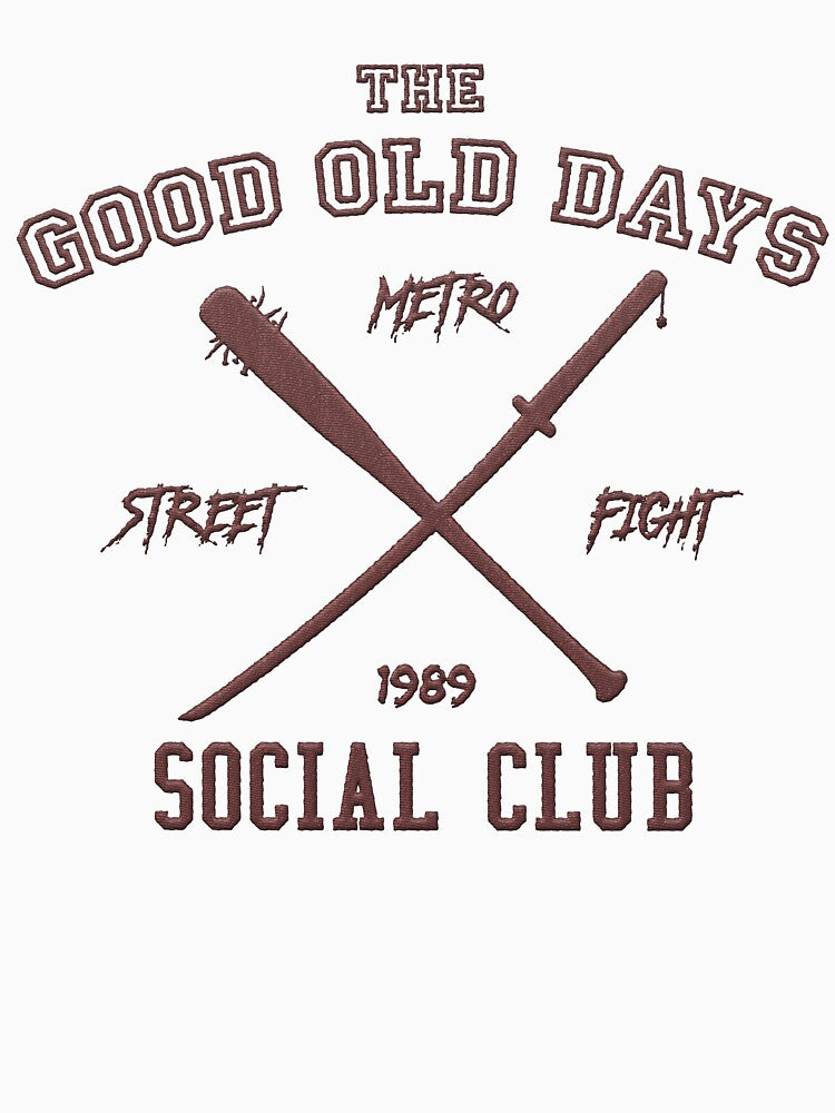 good old days social street fight club - embroidery iron patch textured graphic artwork by hayrpictures