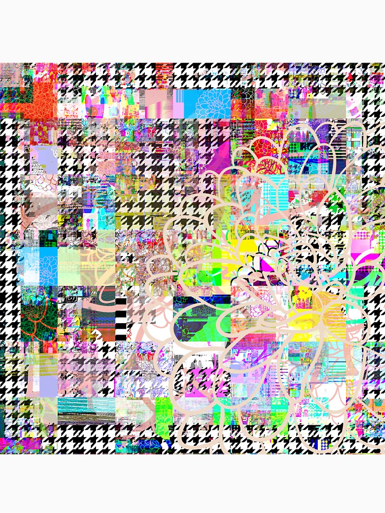 Glitzy Houndstooth Glitchy Glam by thebrightspotco