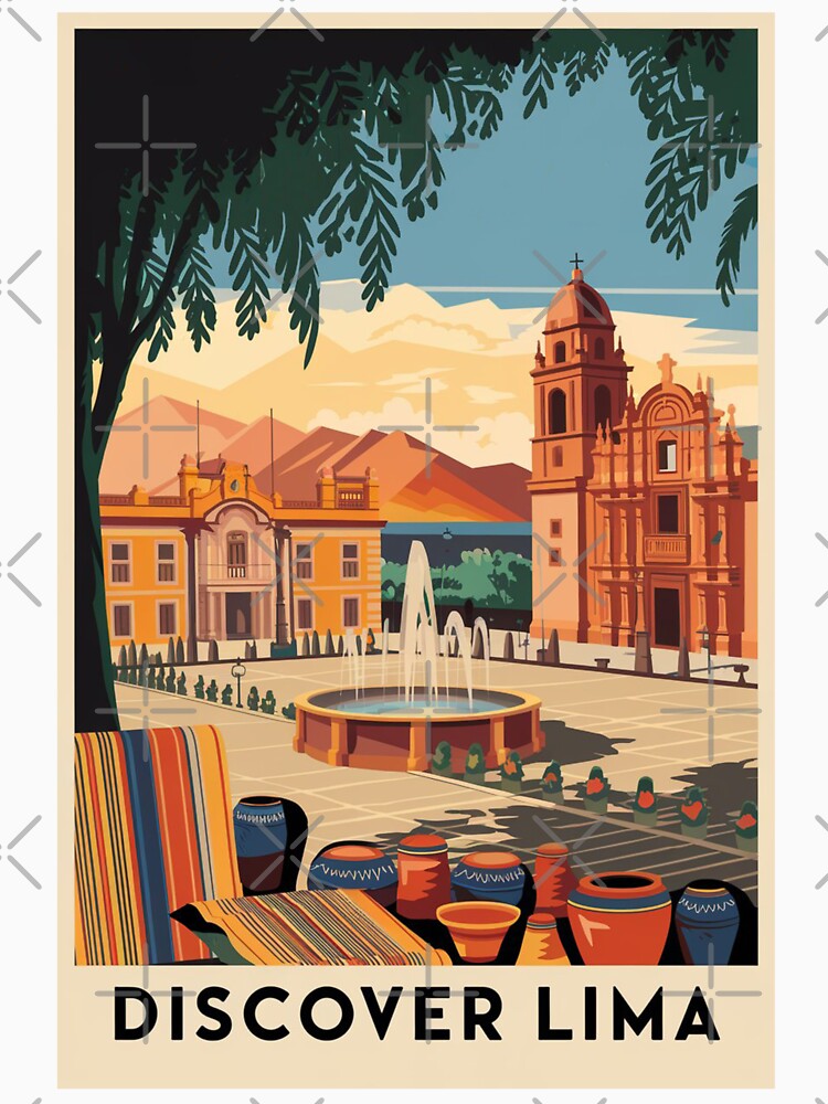 Lima Vintage Travel Poster by TravelerRat