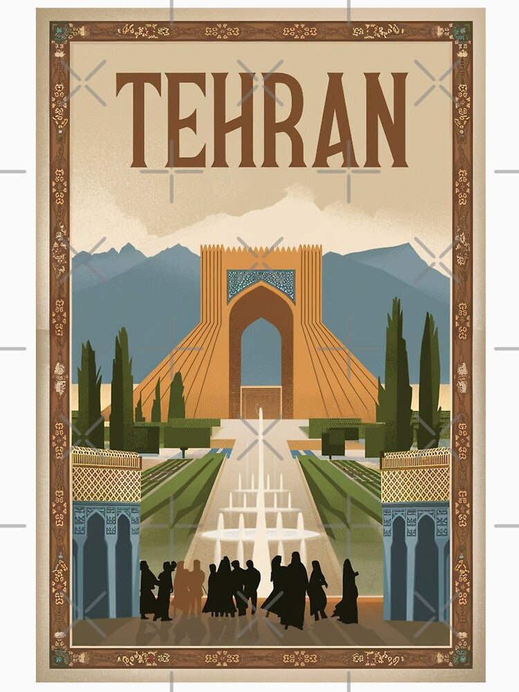 Tehran Vintage Travel Poster by TravelerRat
