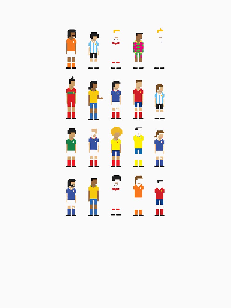 Historic football players in 8-bit T-Shirt_185276 by KTY-NUSS