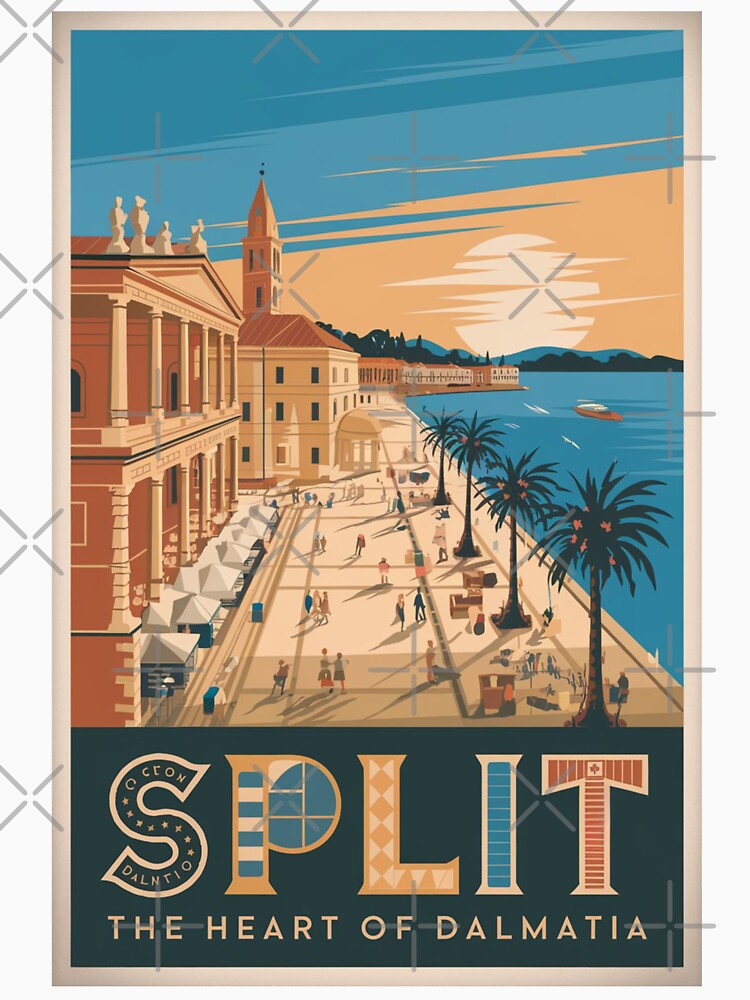 Split Vintage Travel Poster by TravelerRat