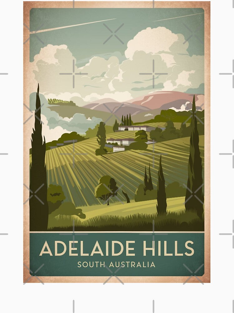Adelaine Vintage Travel Poster by TravelerRat