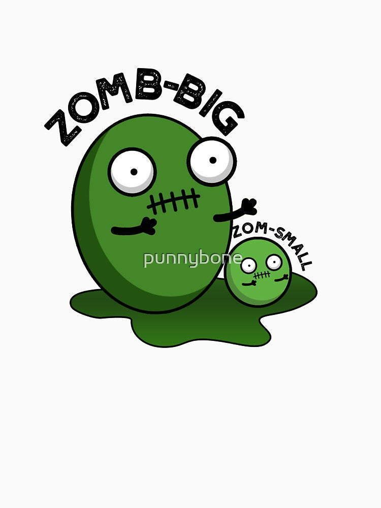 Zom-big Zom-small Cute Halloween Zombie Pun by punnybone