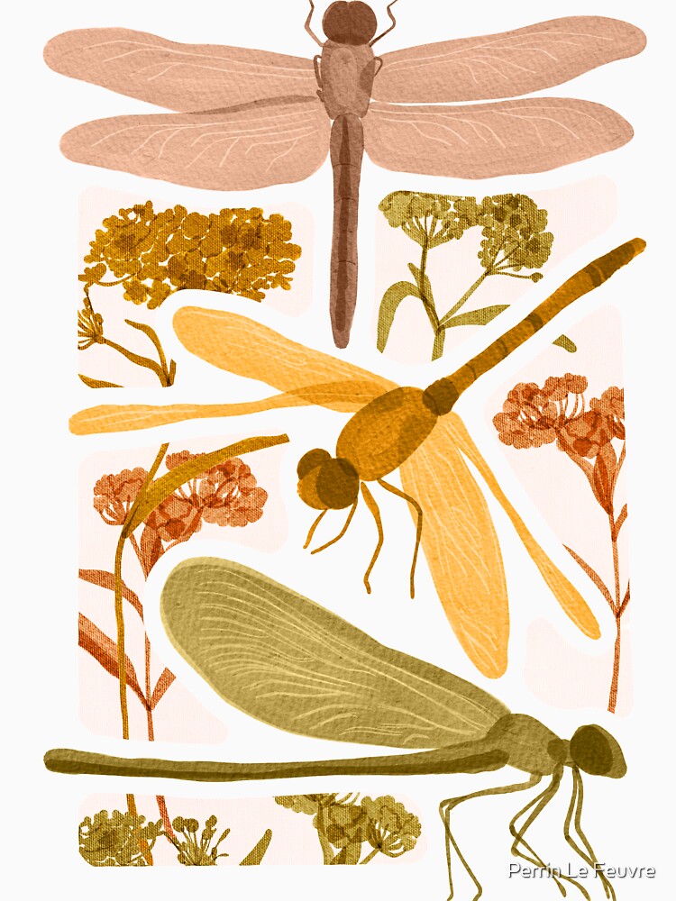 Swamp Milkweed and Dragonflies in Dusky Hues by Perrin Le Feuvre