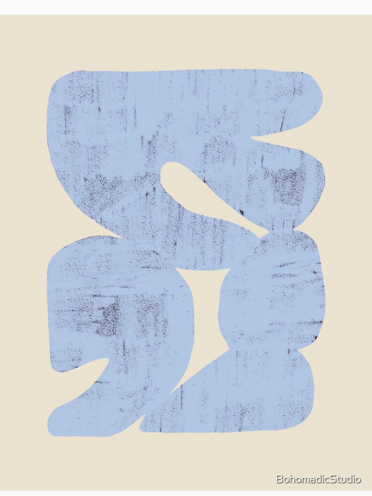 Bold Shapes NO.2 Blue by BohomadicStudio