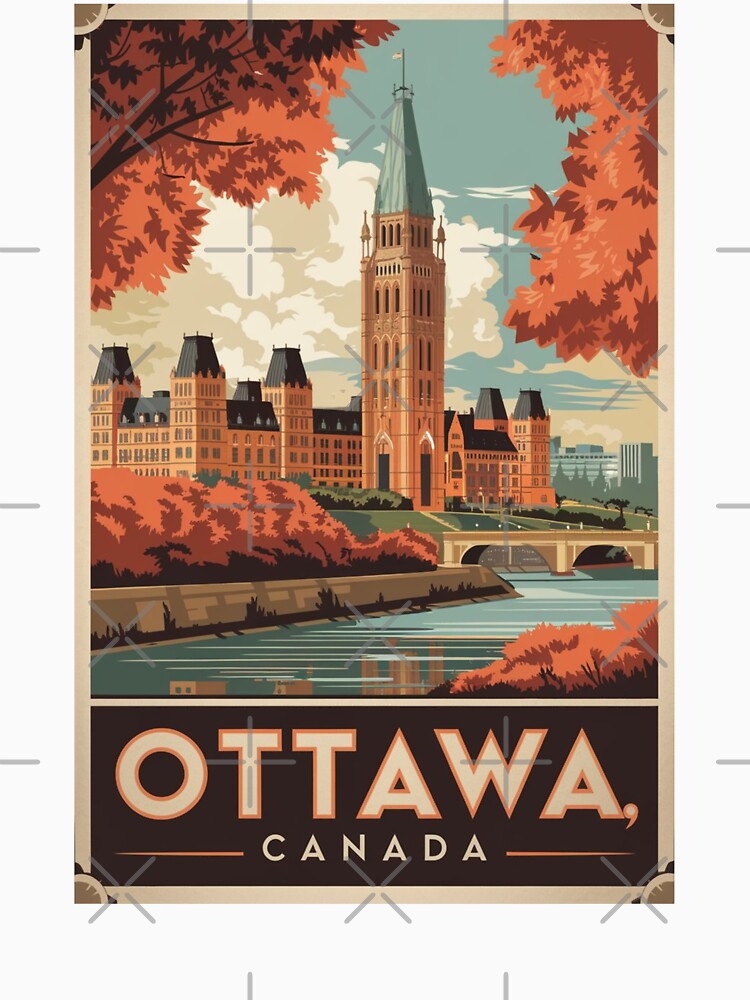 Ottawa Vintage Travel Poster by TravelerRat
