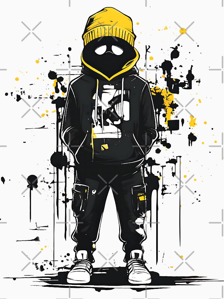 Yellow & Black Streetwear Hoodie and Jogger Set - Urban Style for Trendsetters by Aagnyes