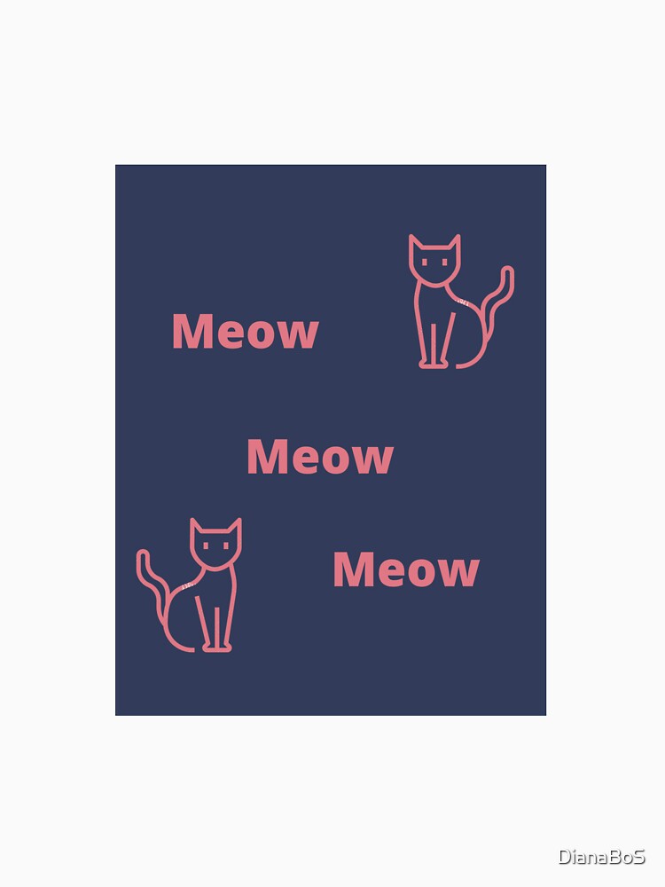 Meow and cat print by DianaBoS