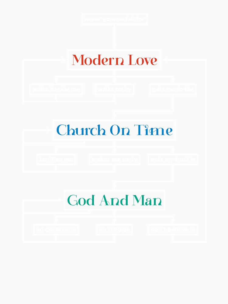 David Bowie - Modern Love Flowchart - White by ABSTRACT-IVISM
