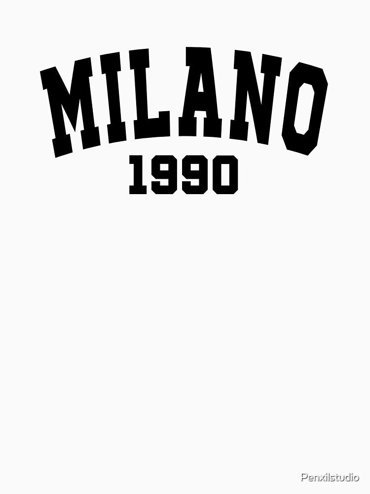 Milano 1990 Sweatshirt Text Black by Penxilstudio