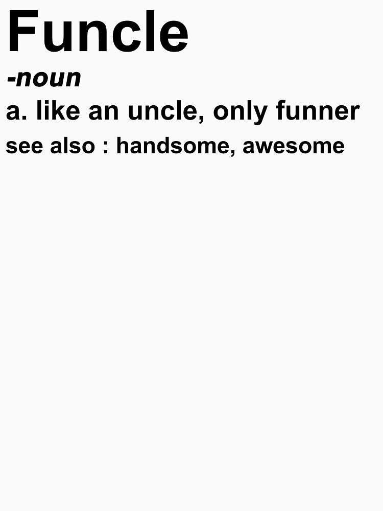Funcle Definition Funny Graphic Uncle Family by Andrea Lina