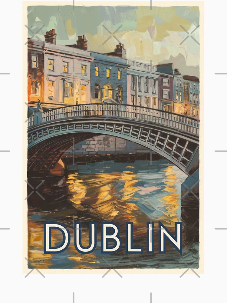 Dublin Vintage Travel Poster by TravelerRat
