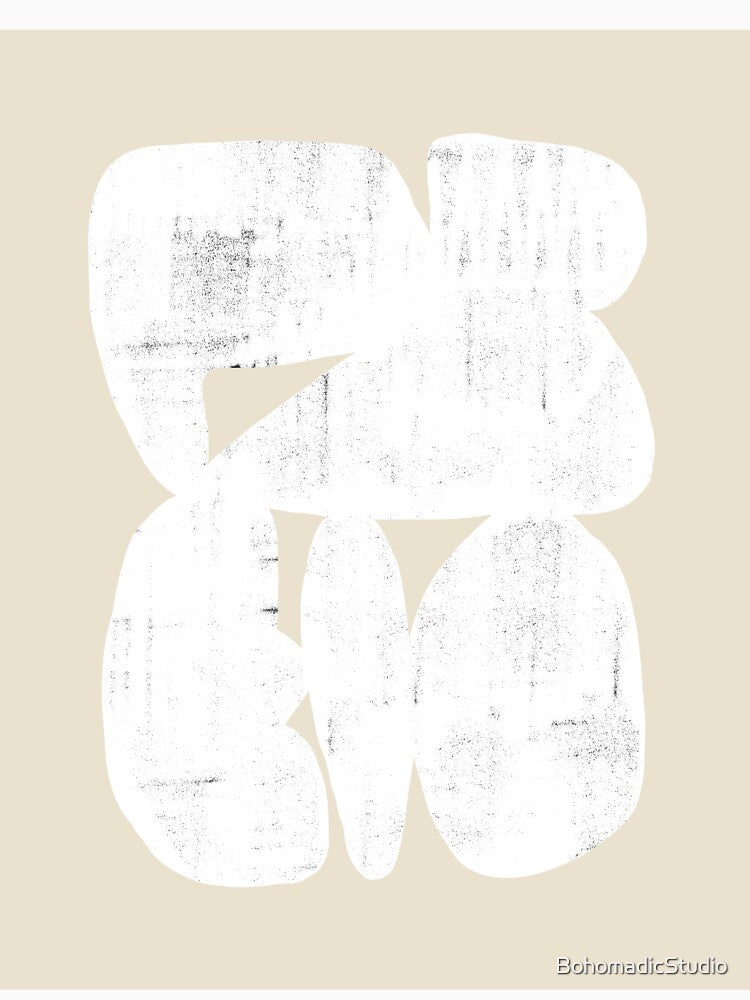 Bold Shapes NO.1 White by BohomadicStudio