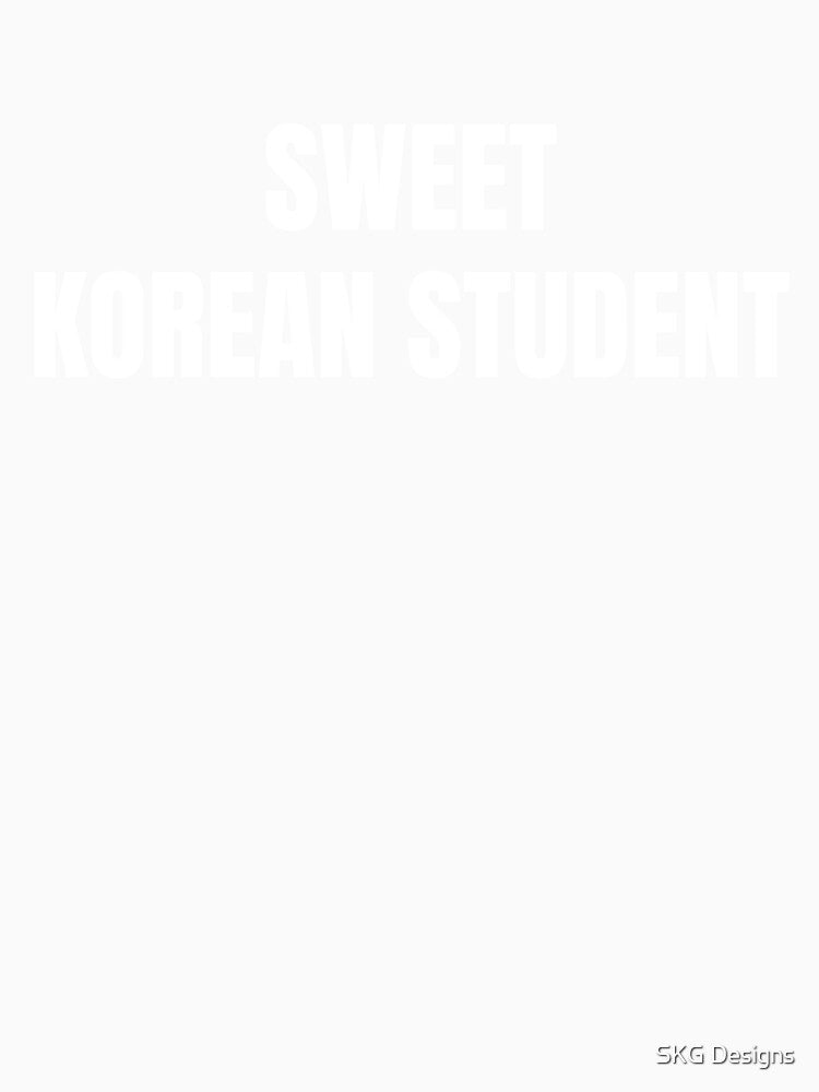 Sweet Korean Student White Lettering by SKG Designs