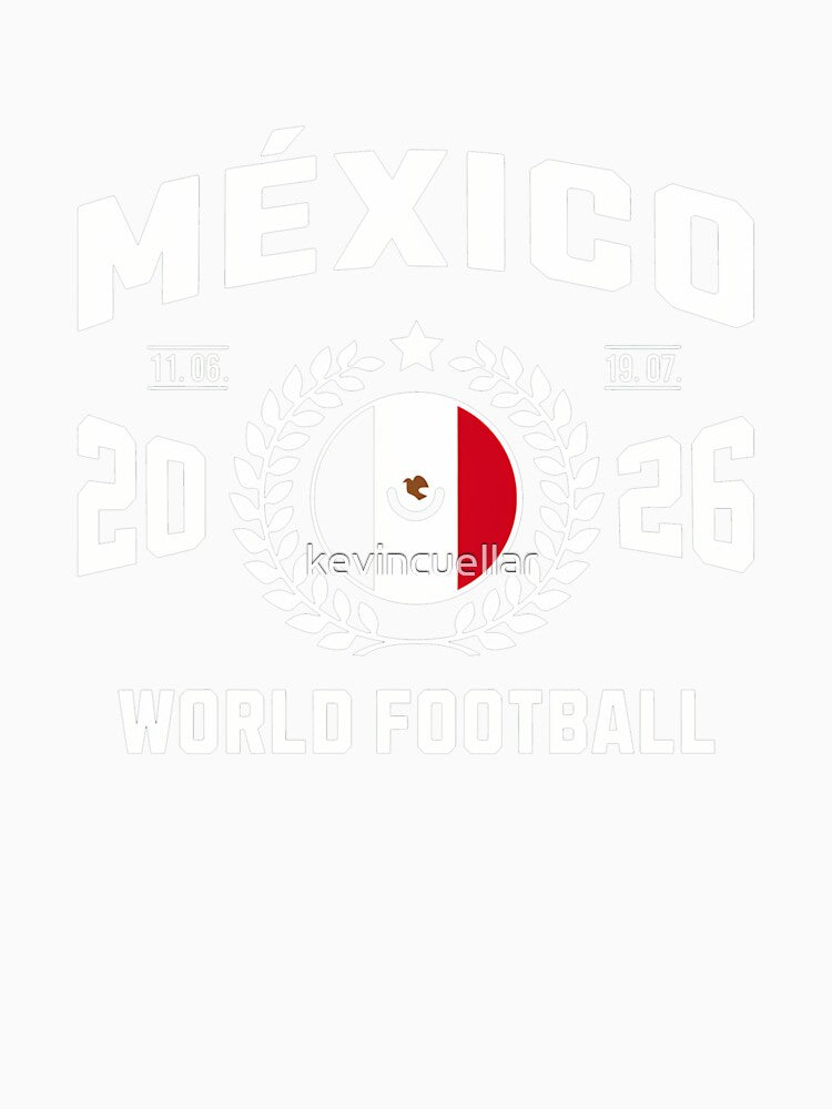 Mexico Football Supporter 2026 Badge Design T-Shirt_83999123 by kevincuellar