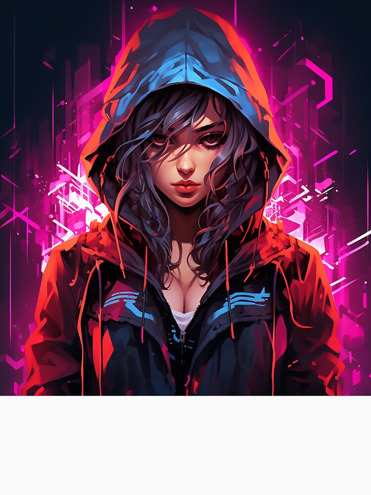 Arcane Anime Girl - Cyberpunk Artwork by DW3WD