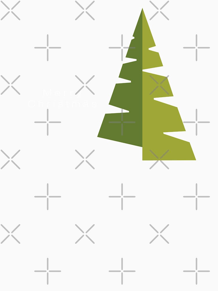 Modern Christmas Tree Design - Abstract Christmas Tree Basic Geometric Shapes by CottonGarb