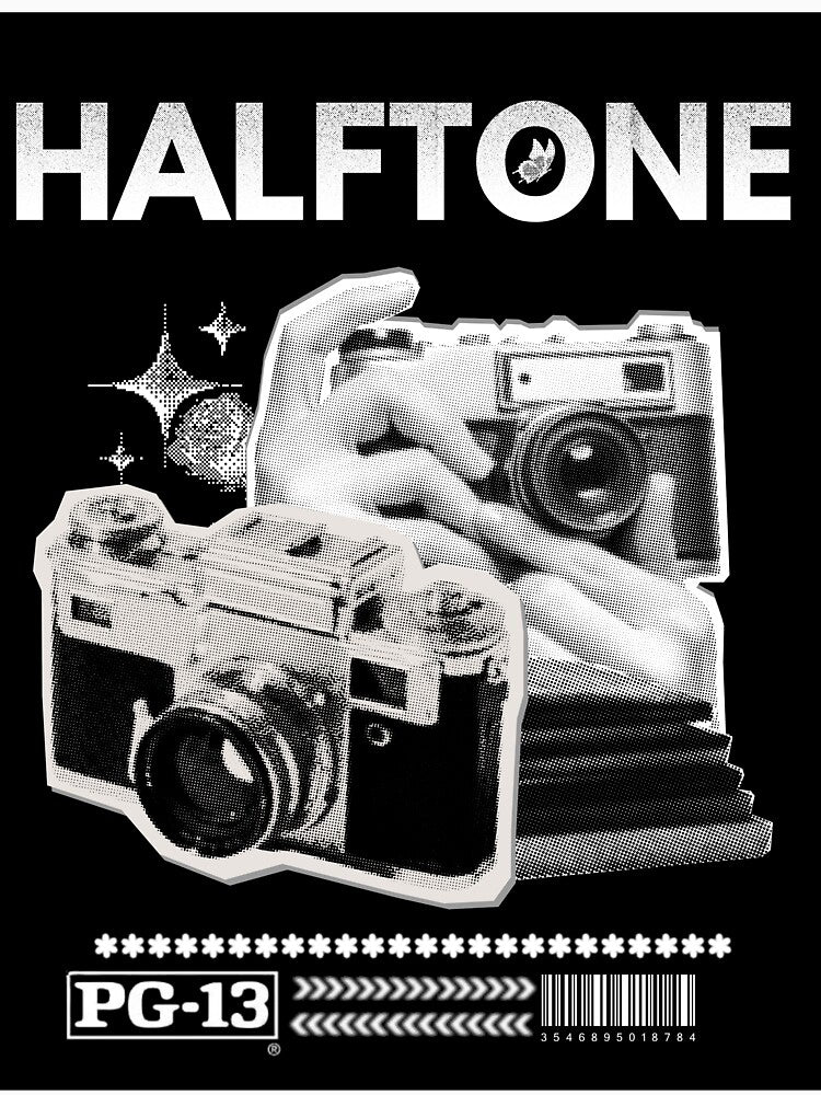 HALFTONE - Black and white - streetwear - Casual by Ddraw0