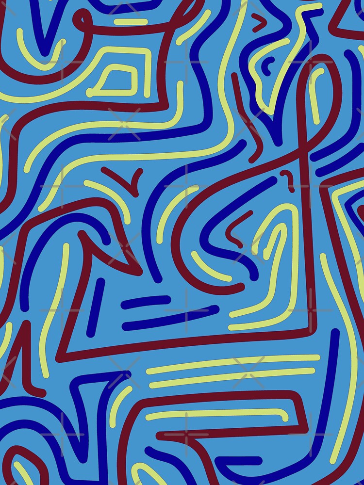 90s movie theater inspired funky swirling pattern- Modern Life by studioarchive